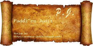 Padács Judit névjegykártya